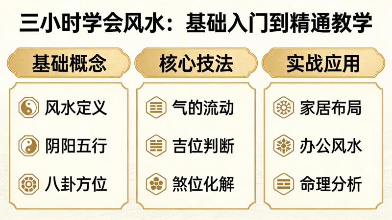 三小时学会风水，基础入门到精通教学-洛柒笔记