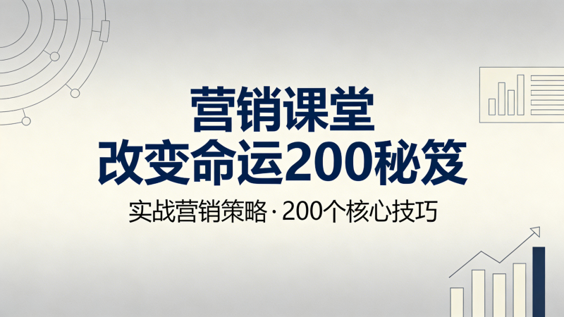 营销课堂 改变命运200秘笈-洛柒笔记