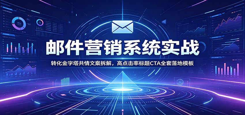 邮件营销系统实战：转化金字塔共情文案拆解，高点击率标题CTA全套落地模板-洛柒笔记