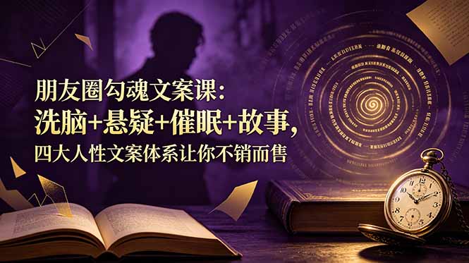 朋友圈勾魂文案课：洗脑+悬疑+催眠+故事，四大人性文案体系让你不销而售-洛柒笔记