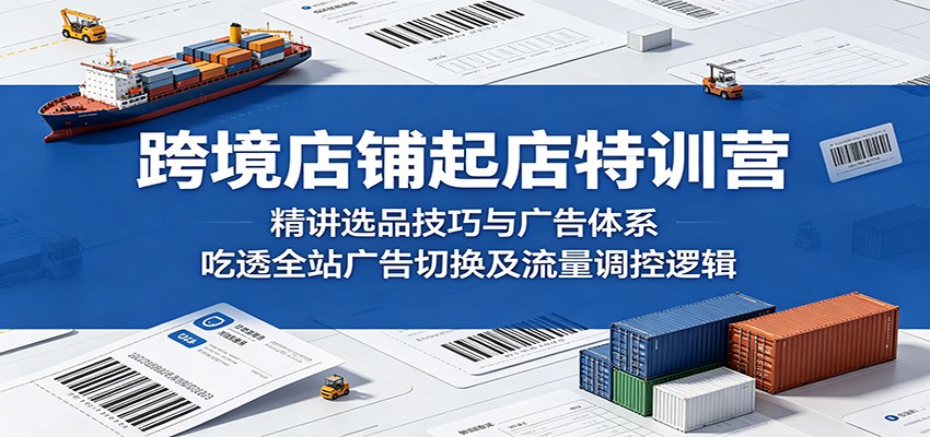 跨境店铺起店特训营：精讲选品技巧与广告体系，吃透全站广告切换及流量调控逻辑-洛柒笔记
