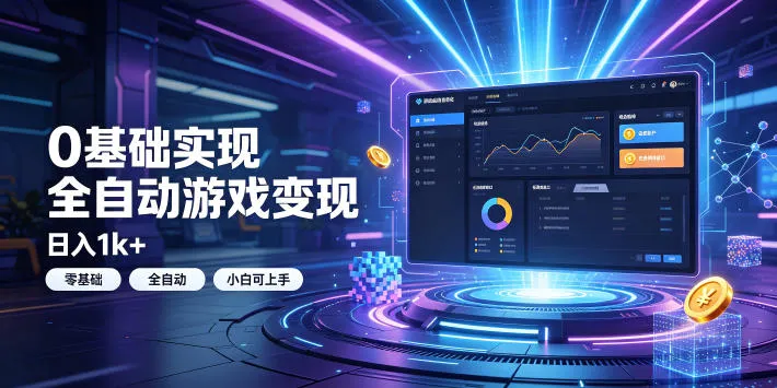 0基础实现全自动游戏变现，日入1k+，小白直接上手搞钱！-洛柒笔记