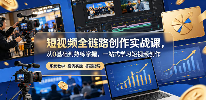 短视频全链路创作实战课，从0基础到熟练掌握，一站式学习短视频创作-洛柒笔记