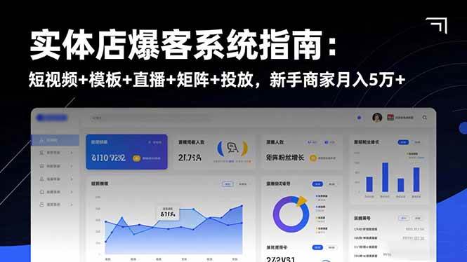 （16541期）实体店爆客系统指南：短视频+模板+直播+矩阵+投放，新手商家月入5万+-洛柒笔记
