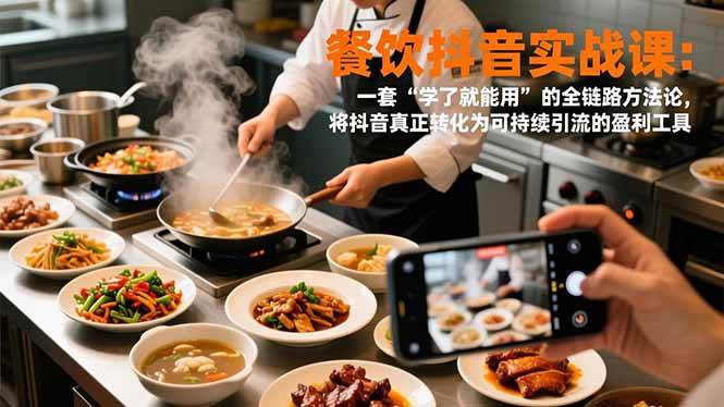 （16975期）餐饮抖音实战课：一套“学了就能用”的全链路方法论，将抖音真正转化为可持续引流的盈利工具-洛柒笔记