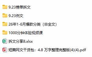 （20635期）某社群百人拆文交流群付费资源：千本爆款短篇拆解+每日拆文案例+网感训练+原创写作方法 (持续更新)