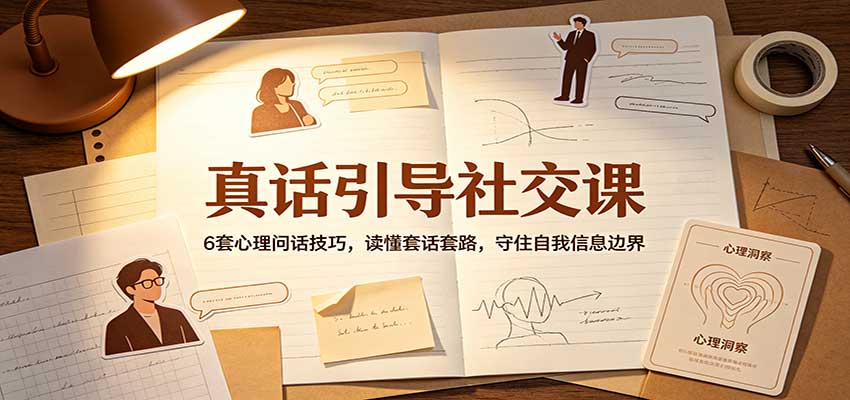 真话引导社交课：6套心理问话技巧，读懂套话套路，守住自我信息边界-洛柒笔记