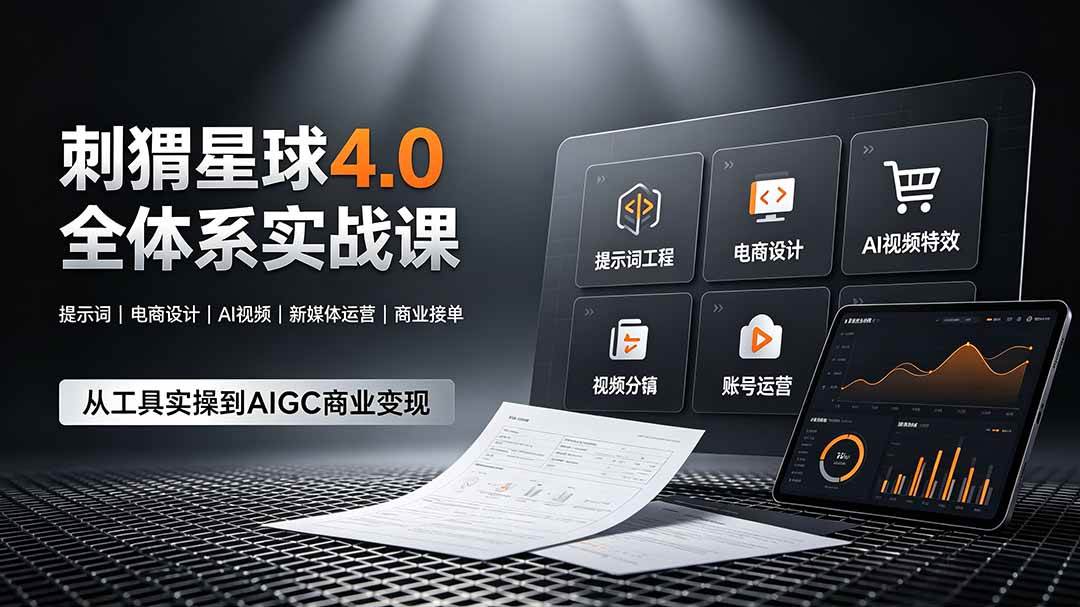 （19224期）刺猬星球4.0全体系实战课，覆盖提示词工程、电商设计、AI视频特效与新媒体运营，一站式掌握AIGC商业核心技能-洛柒笔记