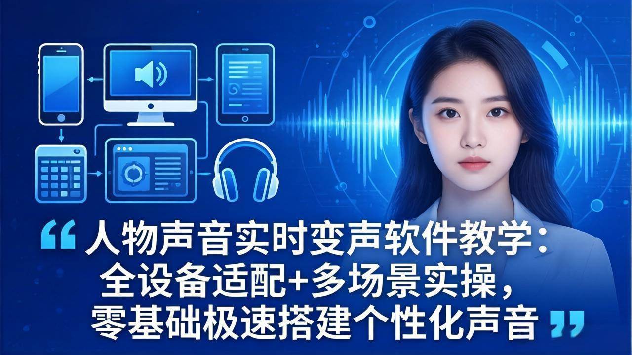 （18120期）人物声音实时变声软件教学：全设备适配+多场景实操，零基础极速搭建个性化声音-洛柒笔记