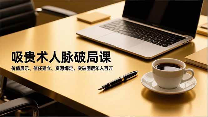 （16682期）吸贵术人脉破局课，价值展示、信任建立、资源绑定，突破圈层年入百万-洛柒笔记