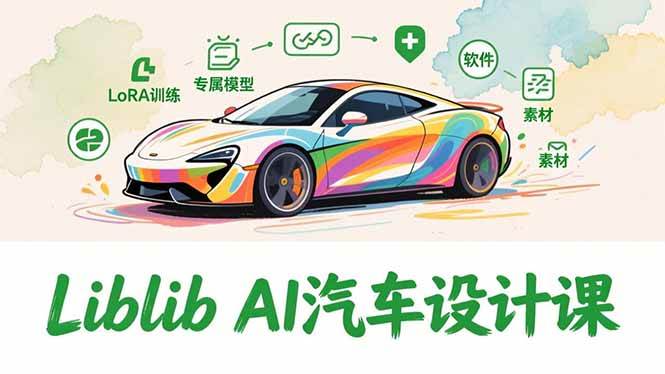 （16946期）2025Liblib AI汽车设计课，文生图入门、LoRA训练、专属模型，快速上手【实战+解说+软件+素材】-洛柒笔记