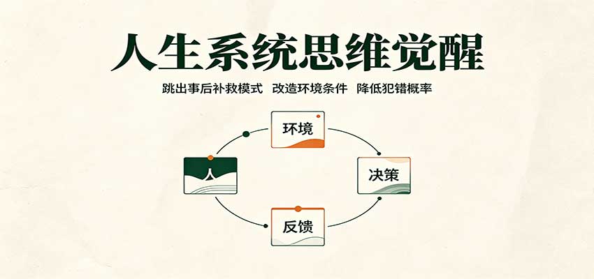 人生系统思维觉醒：跳出事后补救模式，改造环境条件，降低犯错概率-洛柒笔记
