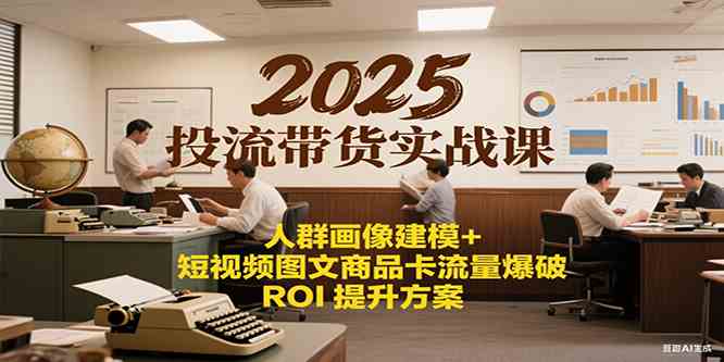 2025投流带货实战课：人群画像建模+短视频图文商品卡流量爆破ROI提升方案-洛柒笔记