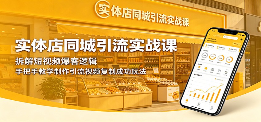 实体店同城引流实战课：拆解短视频爆客逻辑，手把手教学制作引流视频复制成功玩法-洛柒笔记