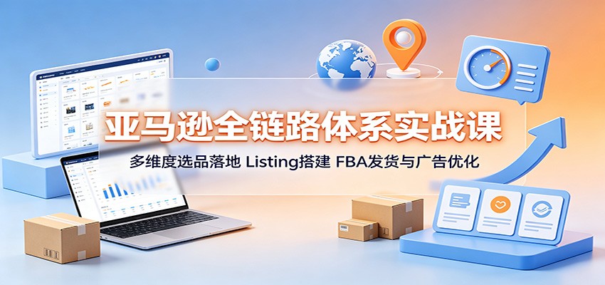 亚马逊全链路体系实战课：多维度选品落地，Listing搭建，FBA发货与广告优化-洛柒笔记