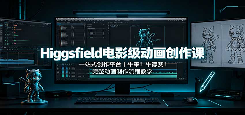 Higgsfield电影级动画创作课：一站式创作平台，牛来！牛德赛！完整动画制作流程教学-洛柒笔记