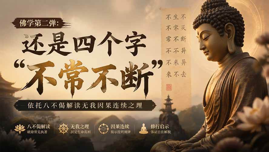 （19779期）付费文章：佛学第二弹：还是四个字“不常不断”依托八不偈解读无我因果连续之理-洛柒笔记