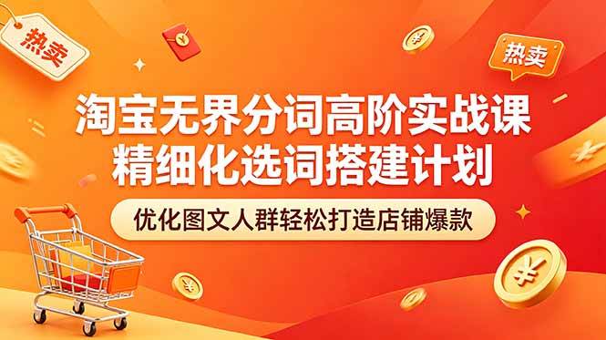 (18564期)淘宝无界分词高阶实战课 精细化选词搭建计划 优化图文人群轻松打造店铺爆款 (18564期)淘宝无界分词高阶实战课 精细化选词搭建计划 优化图文人群轻松打造店铺爆款