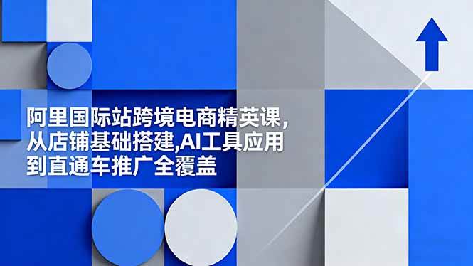 （16450期）阿里国际站跨境电商精英课，从店铺基础搭建,AI工具应用到直通车推广全覆盖-洛柒笔记