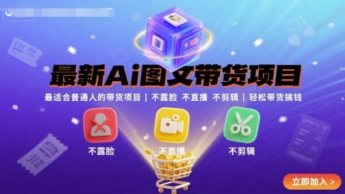 最新Ai图文带货项目，最适合普通人的带货项目，不露脸 不直播 不剪辑就可以轻松带货搞钱（完结）-洛柒笔记