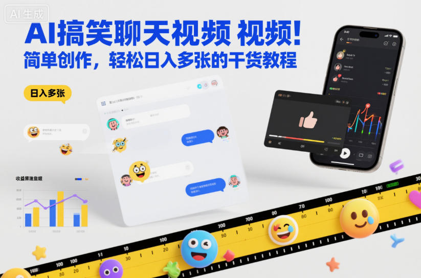 AI搞笑聊天视频，简单创作，轻松日入多张的干货教程-洛柒笔记