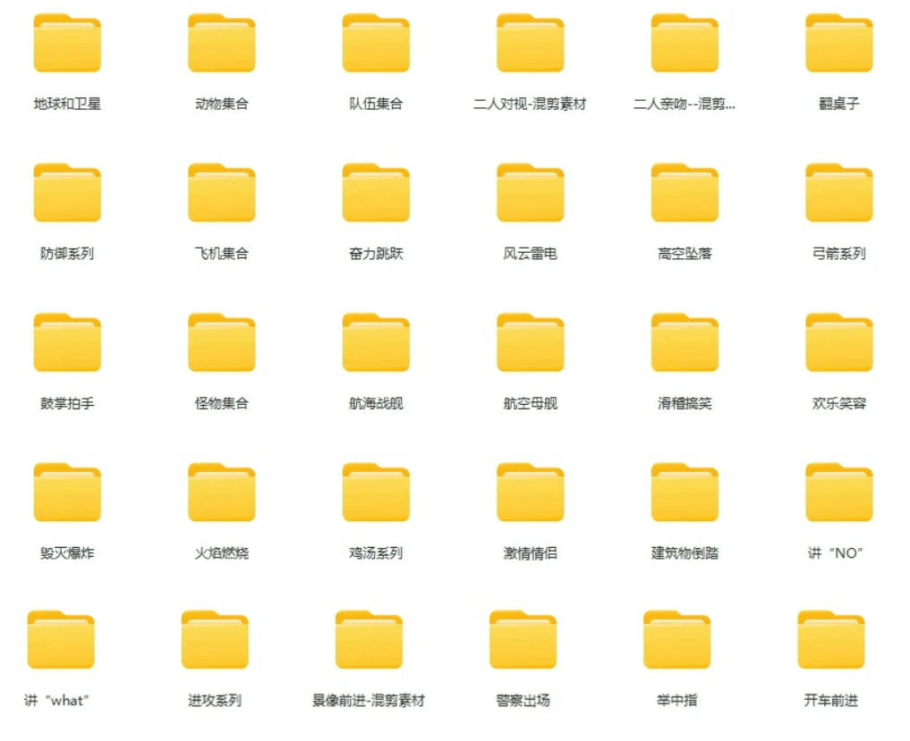 【影视剪辑素材合集】15800+高清混剪卡点｜热门影视精彩片段｜人物/城市/场景全覆盖，中文分类清晰-洛柒笔记