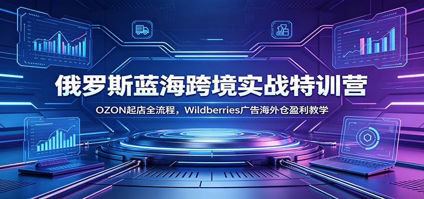 俄罗斯蓝海跨境实战特训营：OZON起店全流程，Wildberries广告海外仓盈利教学-洛柒笔记