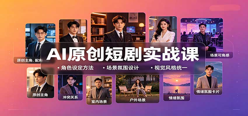 AI原创短剧实战课：从零搭建短剧创作全流程，批量产出可上线剧本-洛柒笔记