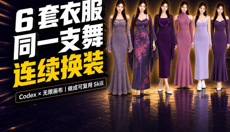 同一支舞，6套衣服按顺序切换：我把服装换装视频做成了一个Skill-洛柒笔记