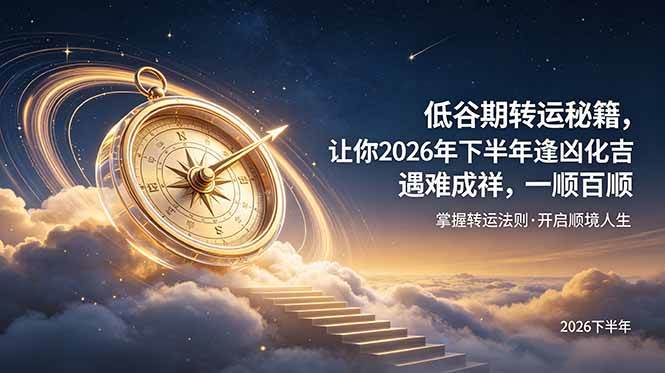（19024期）付费文章：低谷期转运秘籍，让你2026年下半年逢凶化吉，遇难成祥，一顺百顺。-洛柒笔记