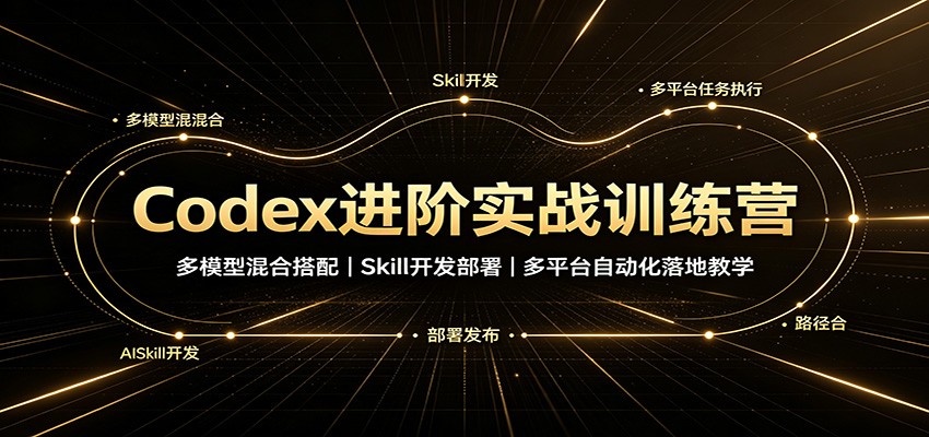 Codex进阶实战训练营：多模型混合搭配，Skill开发部署，多平台自动化落地教学-洛柒笔记