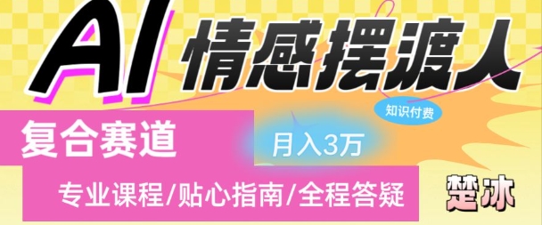 副业拆解：AI情感摆渡人复合赛道日入1k-洛柒笔记