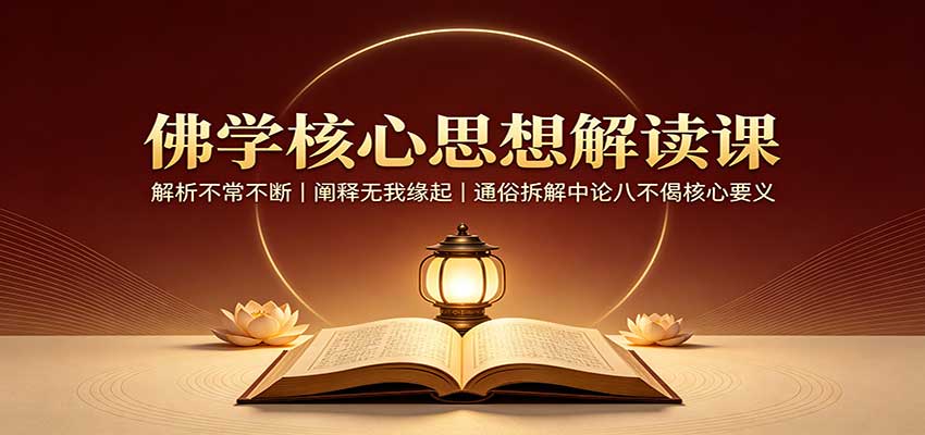 佛学核心思想解读课：解析不常不断，阐释无我缘起，通俗拆解中论八不偈核心要义-洛柒笔记