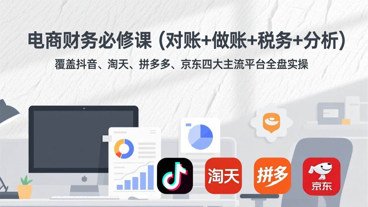 （17390期）电商财务必修课（对账+做账+税务+分析）覆盖抖音、淘天、拼多多、京东四大主流平台全盘实操-洛柒笔记