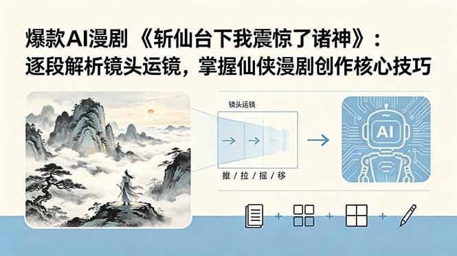 （18620期）爆款AI漫剧《斩仙台下我震惊了诸神》：逐段解析镜头运镜，掌握仙侠漫剧创作核心技巧-洛柒笔记