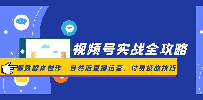 （14925期）视频号实战全攻略，爆款脚本创作，自然流直播运营，付费投放技巧-洛柒笔记