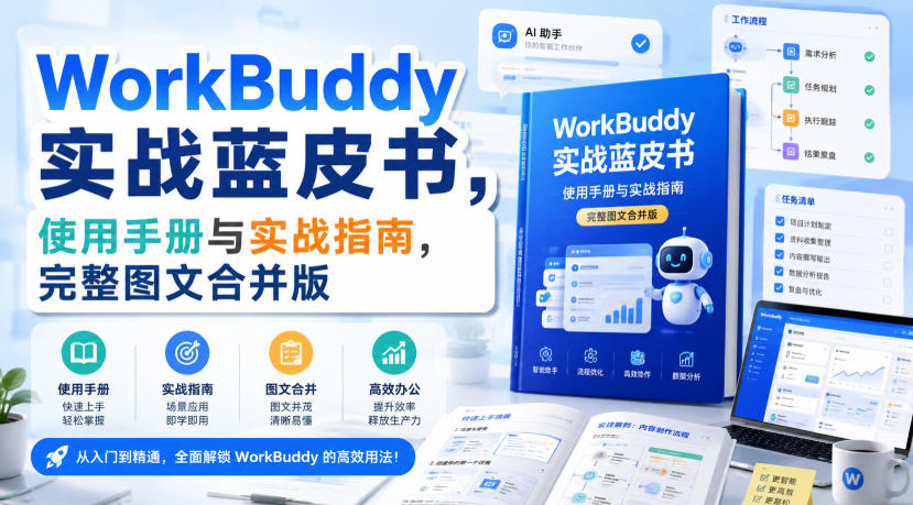 WorkBuddy实战蓝皮书，使用手册与实战指南，完整图文合并版-洛柒笔记
