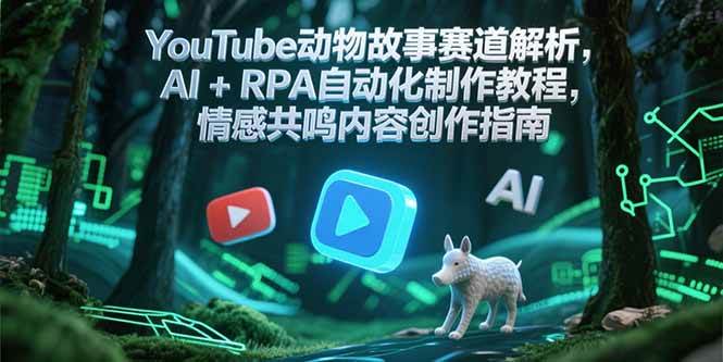 YouTube动物故事赛道解析，AI+RPA自动化制作教程，情感共鸣内容创作指南-洛柒笔记