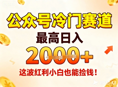 公众号冷门赛道，最高日入1k+，这波红利小白也能捡钱！-洛柒笔记