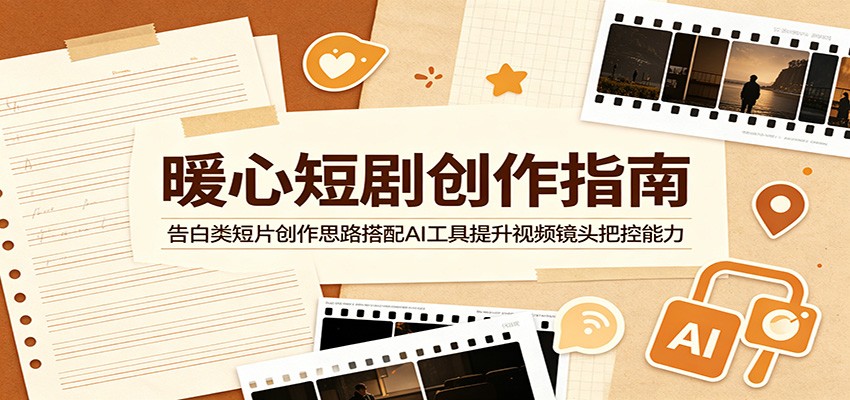 暖心短剧创作指南：告白类短片创作思路搭配AI工具提升视频镜头把控能力-洛柒笔记