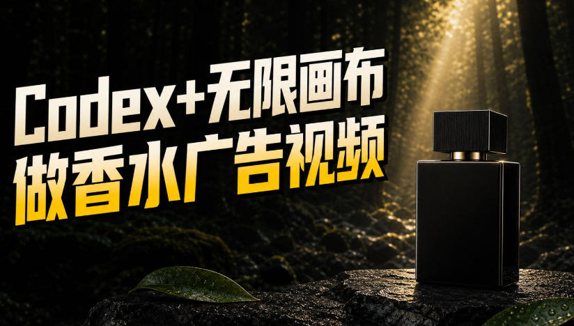 一张商品图，如何用Codex+无限画布做出香水密林广告视频-洛柒笔记