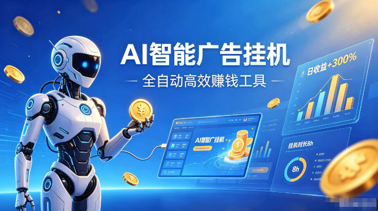 AI智能广告挂G，在家自动賺收益，全程无需人工操作、不用直播、不用拉人【揭秘】-洛柒笔记