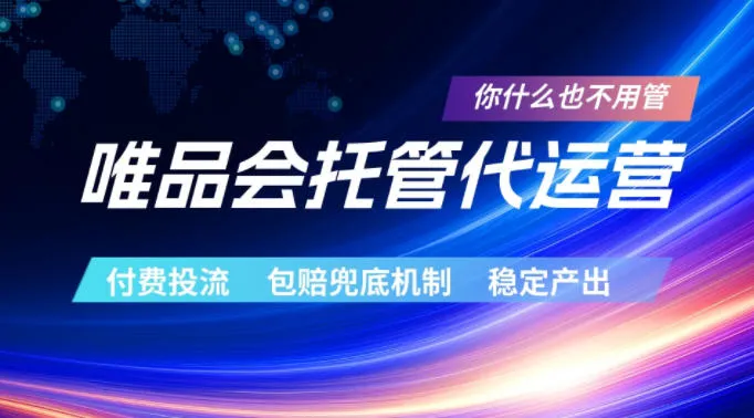 唯品会托管代运营，付费投流玩法，包赔兜底机制，稳定产出-洛柒笔记