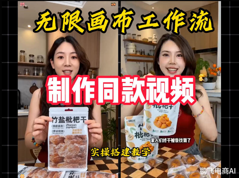 无限画布工作流一键复刻爆款带货视频，实操搭建，操作简单-洛柒笔记