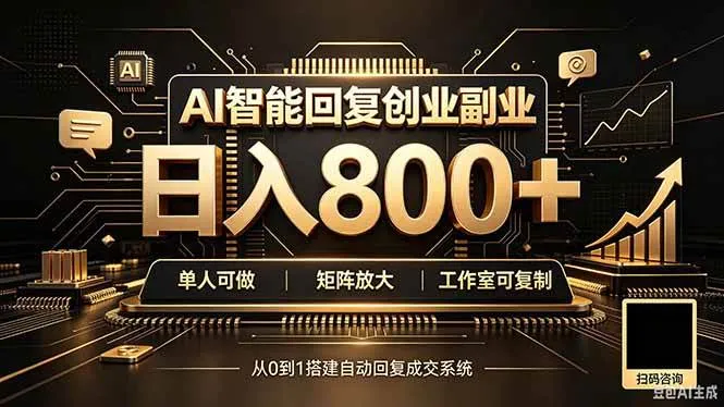 全自动AI挂机创业｜个人副业→工作室全链路扶持-洛柒笔记