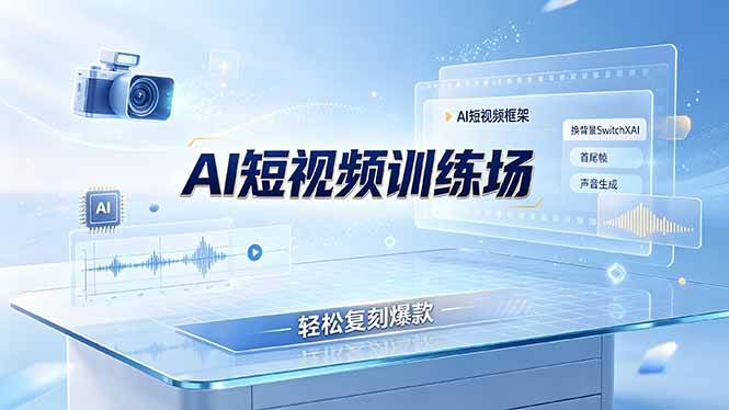 （19137期）老陈AI短视频训练场：AI短视频框架+换背景SwitchXAI+首尾帧+声音生成，轻松复刻爆款-洛柒笔记