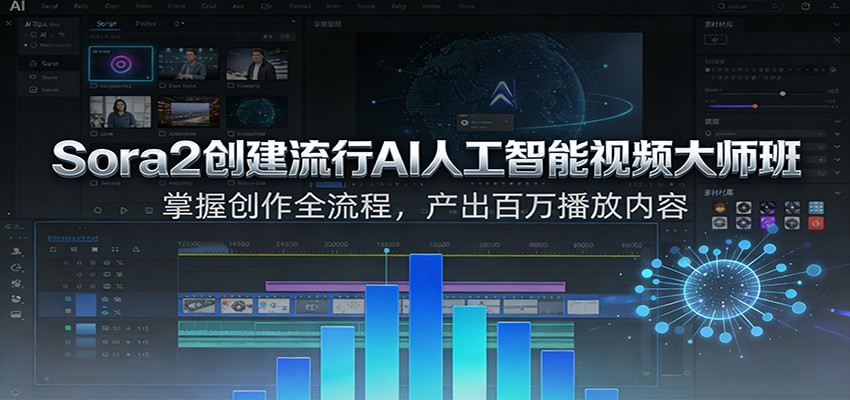Sora2创建流行AI人工智能视频大师班，掌握创作全流程，产出百万播放内容-洛柒笔记