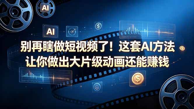 （18549期）别再瞎做短视频了！这套 AI 方法让你做出大片级动画还能赚钱【原创双语字幕】-洛柒笔记
