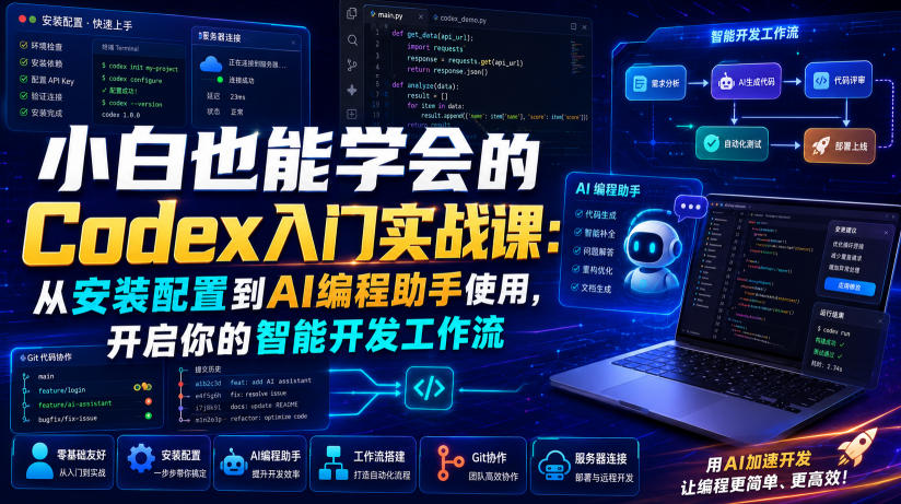 小白也能学会的Codex入门实战课：从安装配置到AI编程助手使用，开启你的智能开发工作流-洛柒笔记