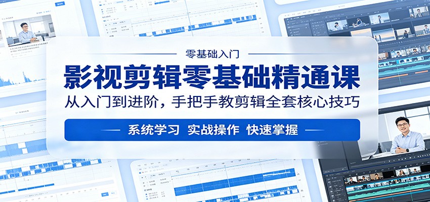 影视剪辑零基础精通课：从入门到进阶，手把手教剪辑全套核心技巧-洛柒笔记
